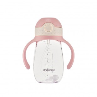Mother K Hug Weighted Straw Cup 300ml - Pink